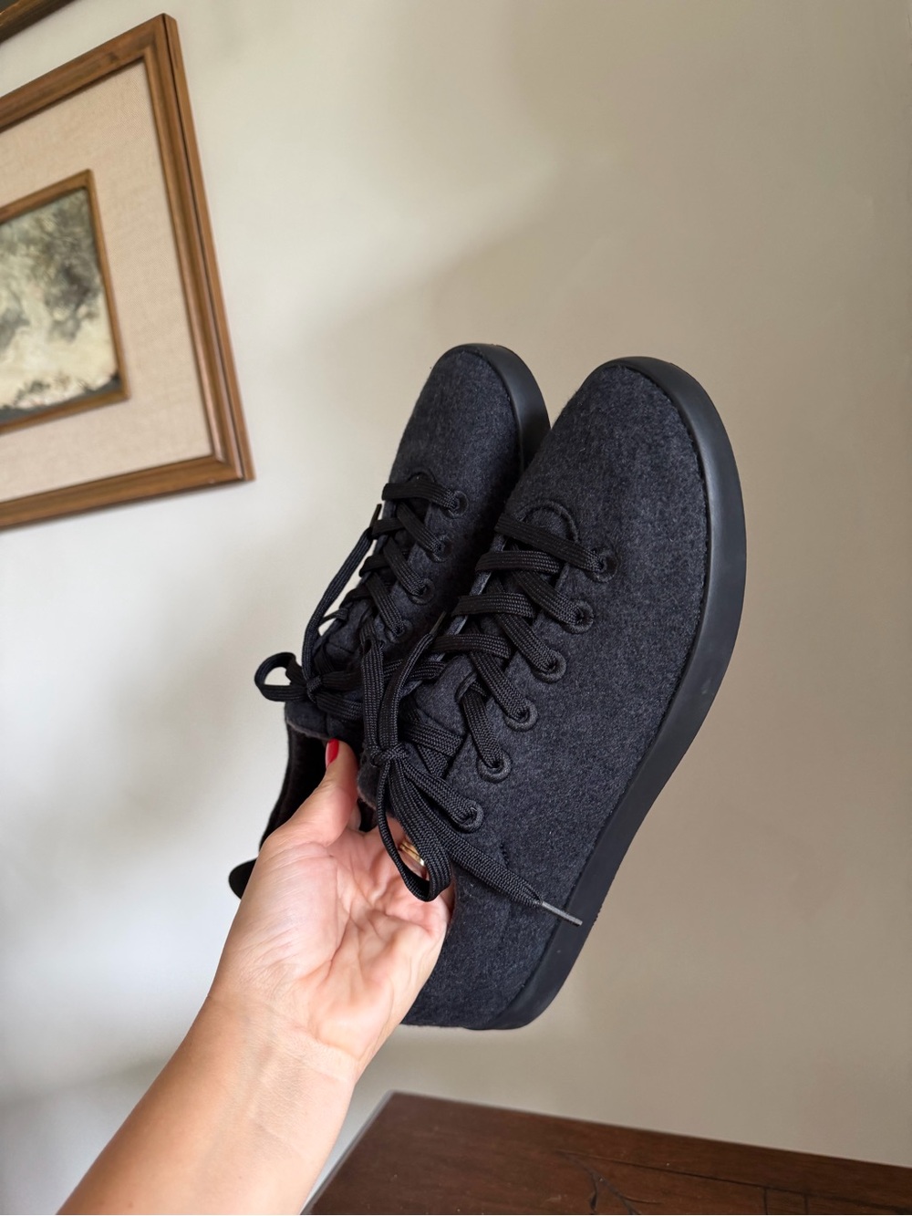 allbirds Men's Black Wool Runner Sneakers - Picture 6 of 9